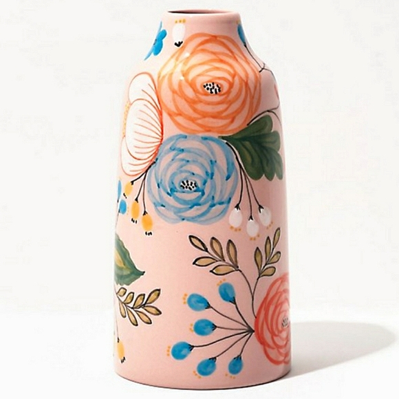 💥BUY 2 GET 1 FREE Pink Painted Floral Vase